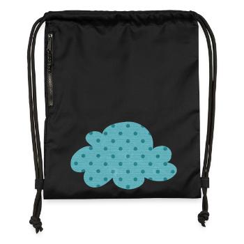 Cloud Dots Dots Weather Nursery Decoration Kids - Gymsac made from recycled material - black - Front
