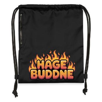 Hagebuddne - Funny Deutsche Memes - Gymsac made from recycled material - black - Front