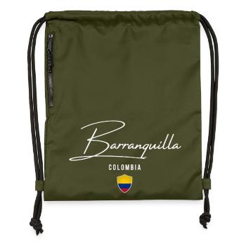 Barranquilla Colombia, elegantes Design - Turnbeutel aus Recycling-Material - military Green - Vorne
