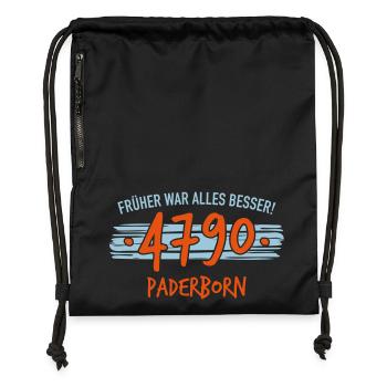 Früher 4790 Paderborn - Turnbeutel aus Recycling-Material - Schwarz - Vorne
