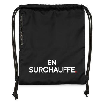 Überhitzung, Humor, Müdigkeit, Arbeit - Turnbeutel aus Recycling-Material - military Green - Vorne