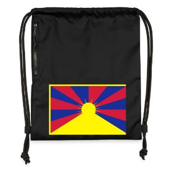 Flag of Tibet - Gymsac made from recycled material - black - Front