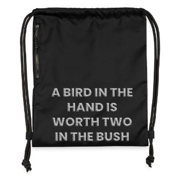 Sayings 7 - Gymsac made from recycled material - black - Front