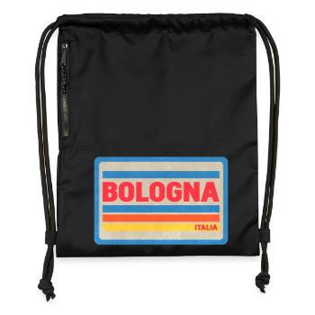 Bologna Italia Vintage Stripes - Sac à cordon en polyester recyclé - noir - Devant