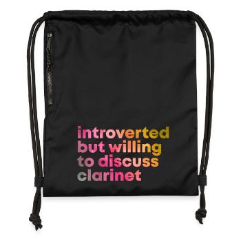 Clarinet - Gymsac made from recycled material - black - Front