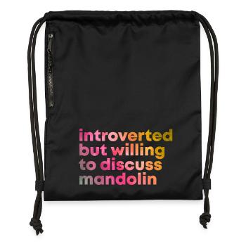 Mandolin - Gymsac made from recycled material - black - Front