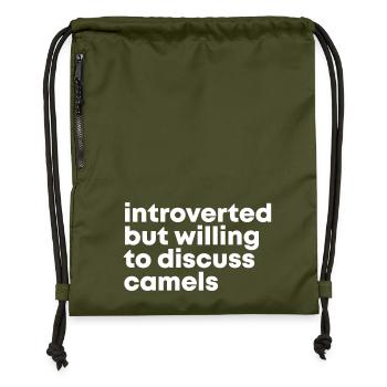 Camel - Gymsac made from recycled material - military green - Front