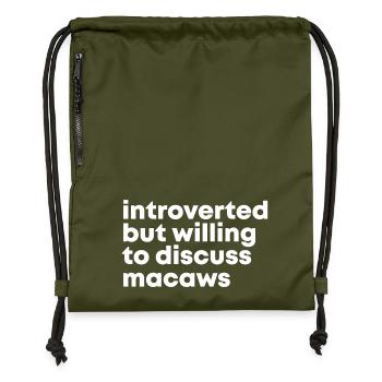 Macaw - Gymsac made from recycled material - military green - Front
