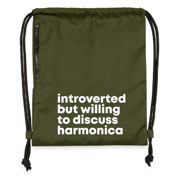 harmonica - Sac à cordon en polyester recyclé - military green - Devant