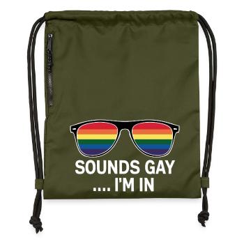 Lustige Pride-Erklärung - Turnbeutel aus Recycling-Material - military Green - Vorne