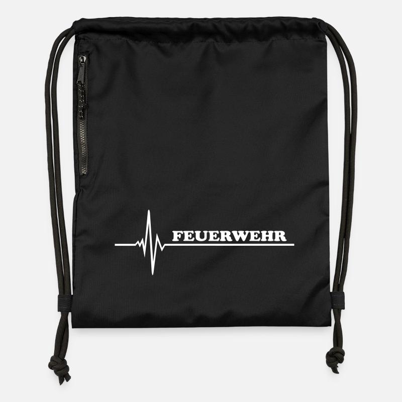Fire - Gymsac made from recycled material - black