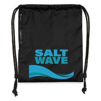 VAGUE DE SEL - Sac à cordon en polyester recyclé - noir - Devant