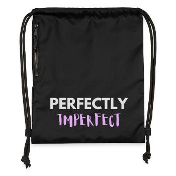 Perfectly Imperfect Schriftzug - Turnbeutel aus Recycling-Material - military Green - Vorne