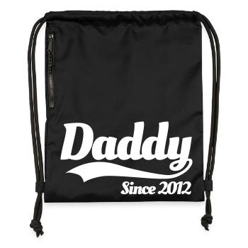 Father Father's Day Child Best Father, Daddy since 2012 - Gymsac made from recycled material - military green - Front