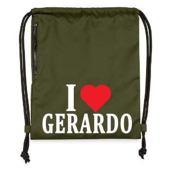 T-Shirt Ich liebe Gerardo T-Shirt Geschenkidee - Turnbeutel aus Recycling-Material - military Green - Vorne