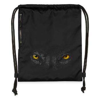 Wolf eyes - Gymsac made from recycled material - black - Front