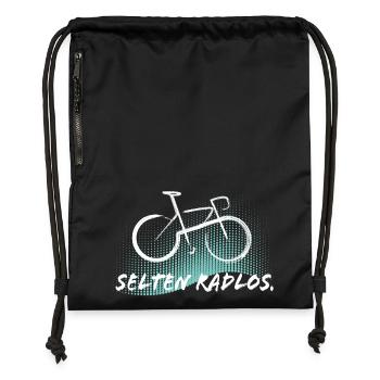 Selten Radlos - Fahrrad - Turnbeutel aus Recycling-Material - Schwarz - Vorne