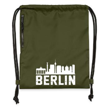 Horizon de Berlin - Sac à cordon en polyester recyclé - military green - Devant