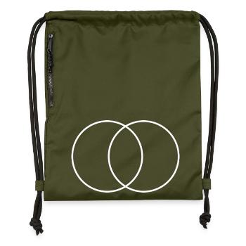 Vesica Piscis - Gymsac made from recycled material - military green - Front