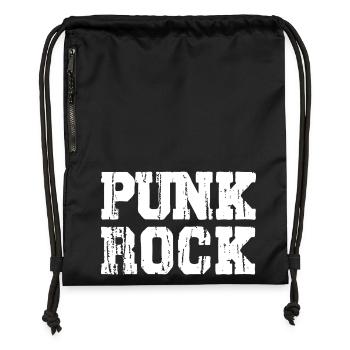 Logo du texte dégradé punk rock - Sac à cordon en polyester recyclé - military green - Devant