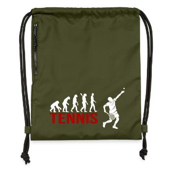 Evolution Tennis - Turnbeutel aus Recycling-Material - military Green - Vorne