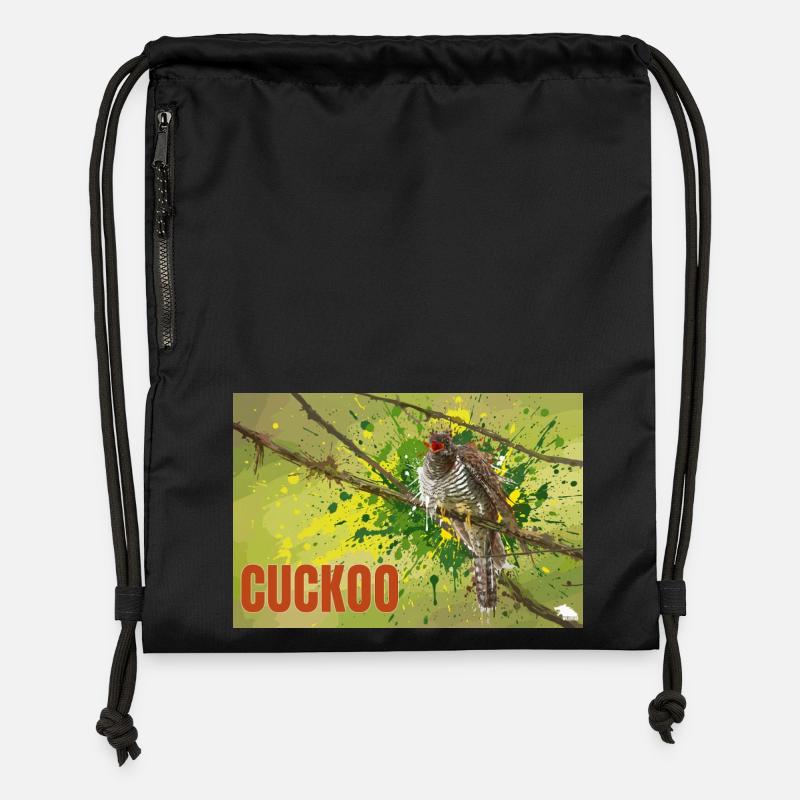 CUCKOO - Sac à cordon en polyester recyclé - noir