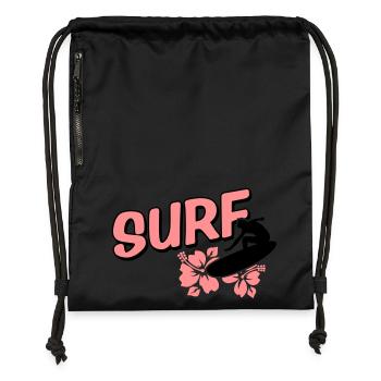 surf - Turnbeutel aus Recycling-Material - Schwarz - Vorne