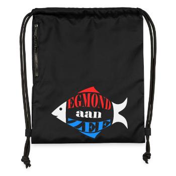 Egmond aan zee - Sac à cordon en polyester recyclé - noir - Devant