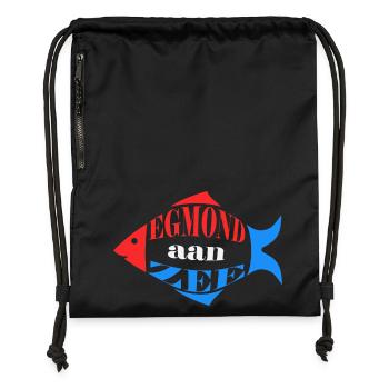 Egmond aan zee - Sac à cordon en polyester recyclé - noir - Devant