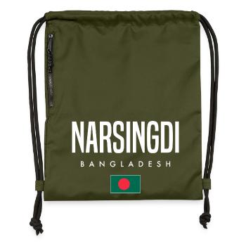 Narsingdi Bangladesh - Gymsac made from recycled material - military green - Front
