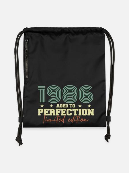 1986 - Turnbeutel aus Recycling-Material - Schwarz