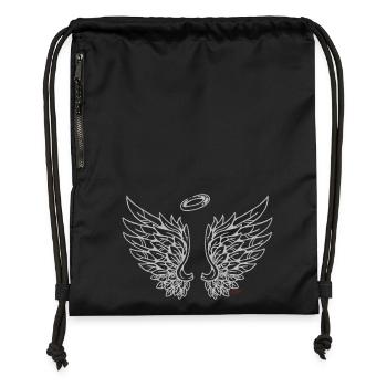 Ailes Ailes Ange Ange - Sac à cordon en polyester recyclé - noir - Devant
