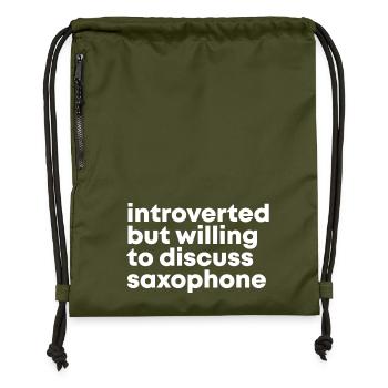 Saxophone - Gymsac made from recycled material - military green - Front