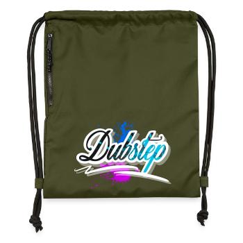 Dubstep - Gymsac made from recycled material - military green - Front
