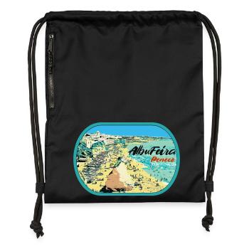 Illustration Peneco Beach, Albufeira, Algarve - Gymsac made from recycled material - black - Front