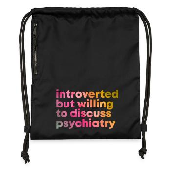 psychiatre - Sac à cordon en polyester recyclé - noir - Devant