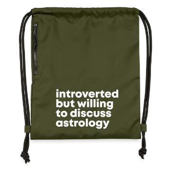 astrologie - Sac à cordon en polyester recyclé - military green - Devant