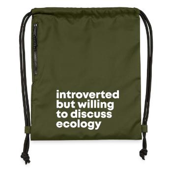 écologie - Sac à cordon en polyester recyclé - military green - Devant