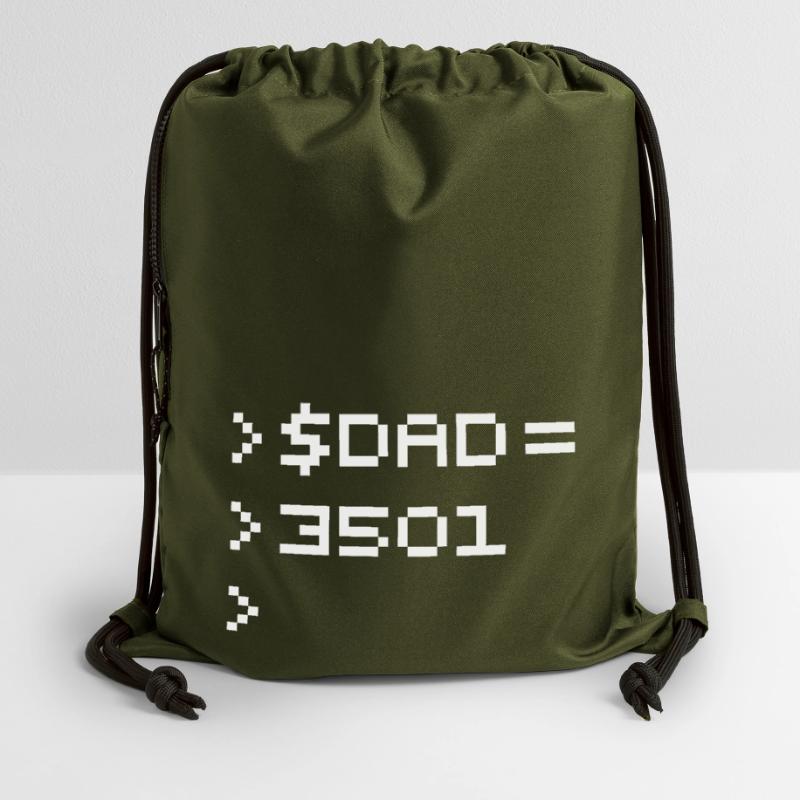 DAD 8-Bit Code Nerd Pixel Terminal Retro Gymsac made from recycled material