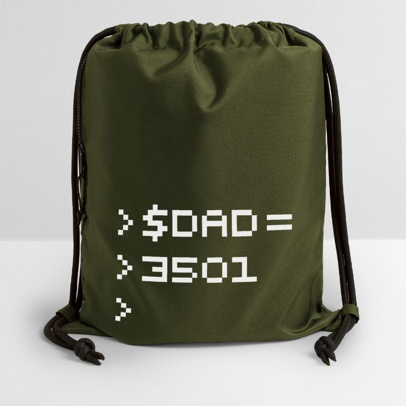 DAD Terminal de Pixels Nerd Code 8-Bits Rétro Sac à cordon en polyester recyclé