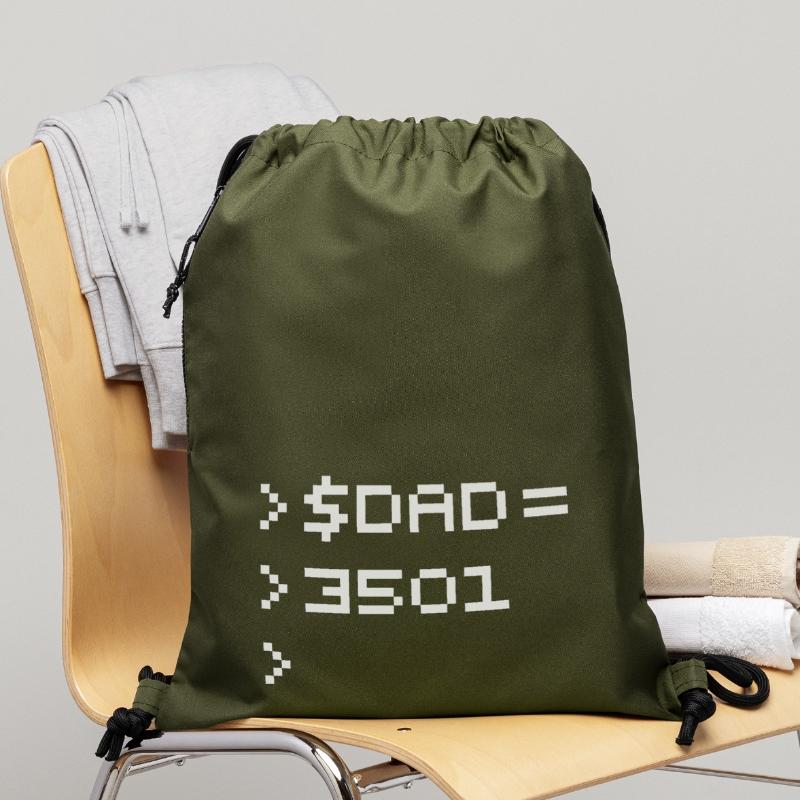 DAD Terminal de Pixels Nerd Code 8-Bits Rétro Sac à cordon en polyester recyclé