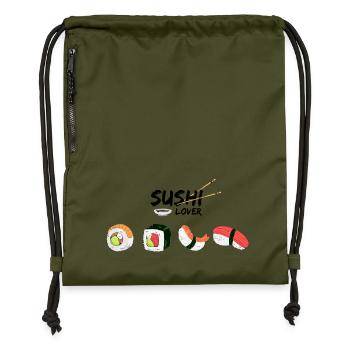 Sushi Lover - Gymsac made from recycled material - military green - Front