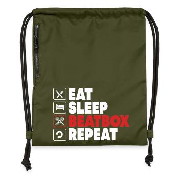 Beatbox - Gymsac made from recycled material - military green - Front