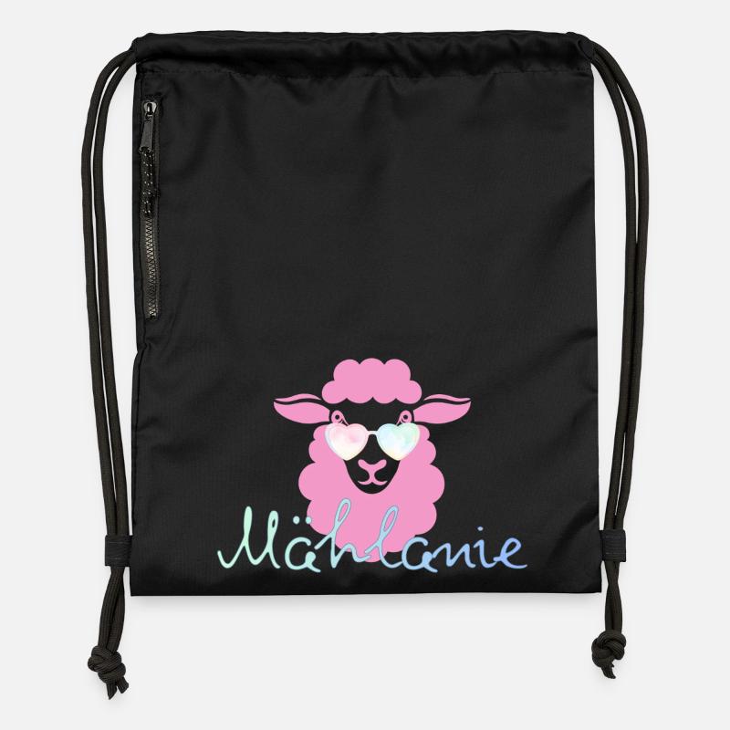 Mählanie - Sac à cordon en polyester recyclé - noir