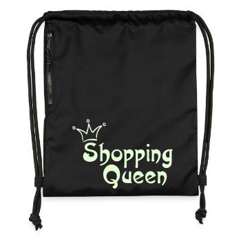 SHOPPING QUEEN - Turnbeutel aus Recycling-Material - Schwarz - Vorne