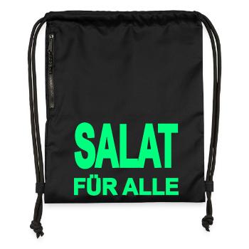 salade - Sac à cordon en polyester recyclé - noir - Devant