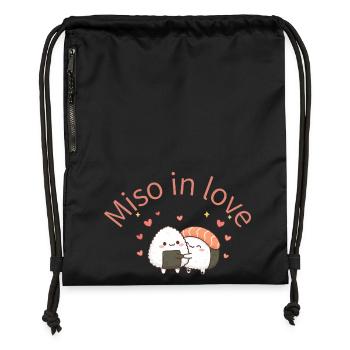 Miso in Love Sushi Hug sushi hug - Gymsac made from recycled material - black - Front
