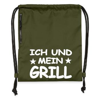 Griller - Sac à cordon en polyester recyclé - military green - Devant