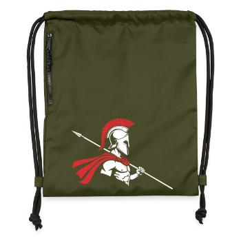 Spartan Profile Spear Logo Maskottchen Krieger - Turnbeutel aus Recycling-Material - military Green - Vorne