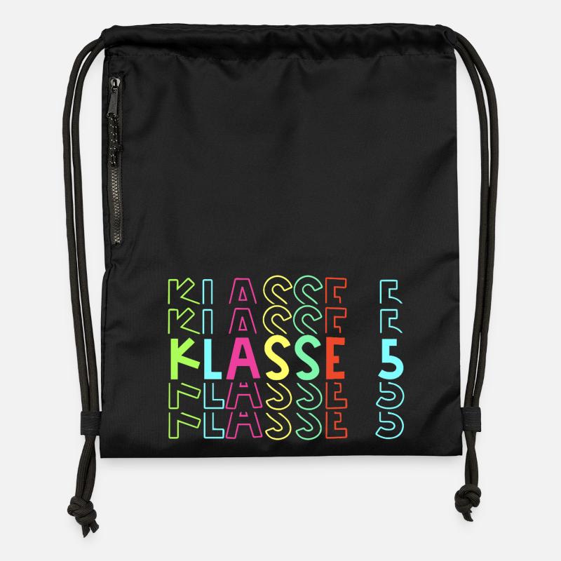 Néon de niveau 5 - Sac à cordon en polyester recyclé - noir